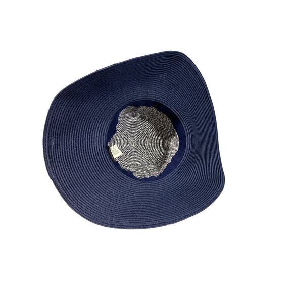 L'Atelier Du Sac Blue Two-Toned Paper Straw Stylish Sun Hat Women - Picture 6 of 7